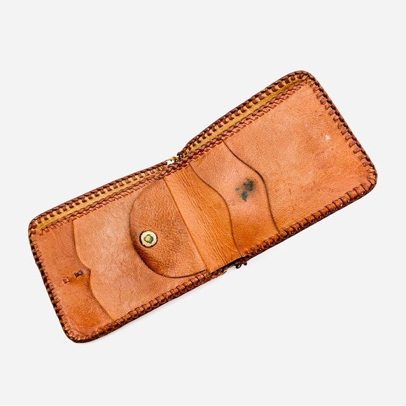 Vintage Leather Hand Tooled Wallet - Picture 6 of 9